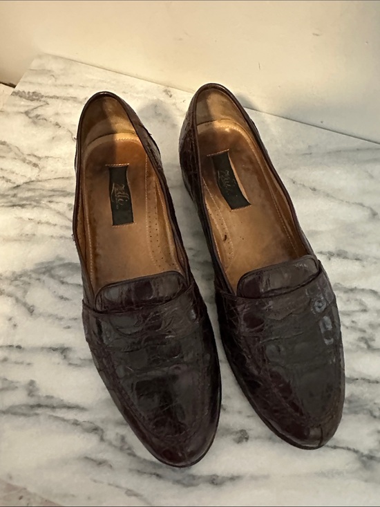 Zelli Other - Zelli Italia Tuscany Caiman
Crocodile Penny Loafers
Men's 10 M Brown italy